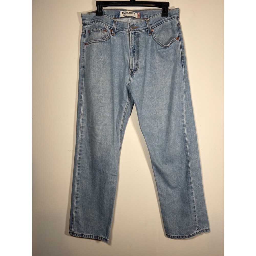 Levi's 505 Regular Fit Jeans Light Wash Denim Straight Leg Classic Casual 34x30